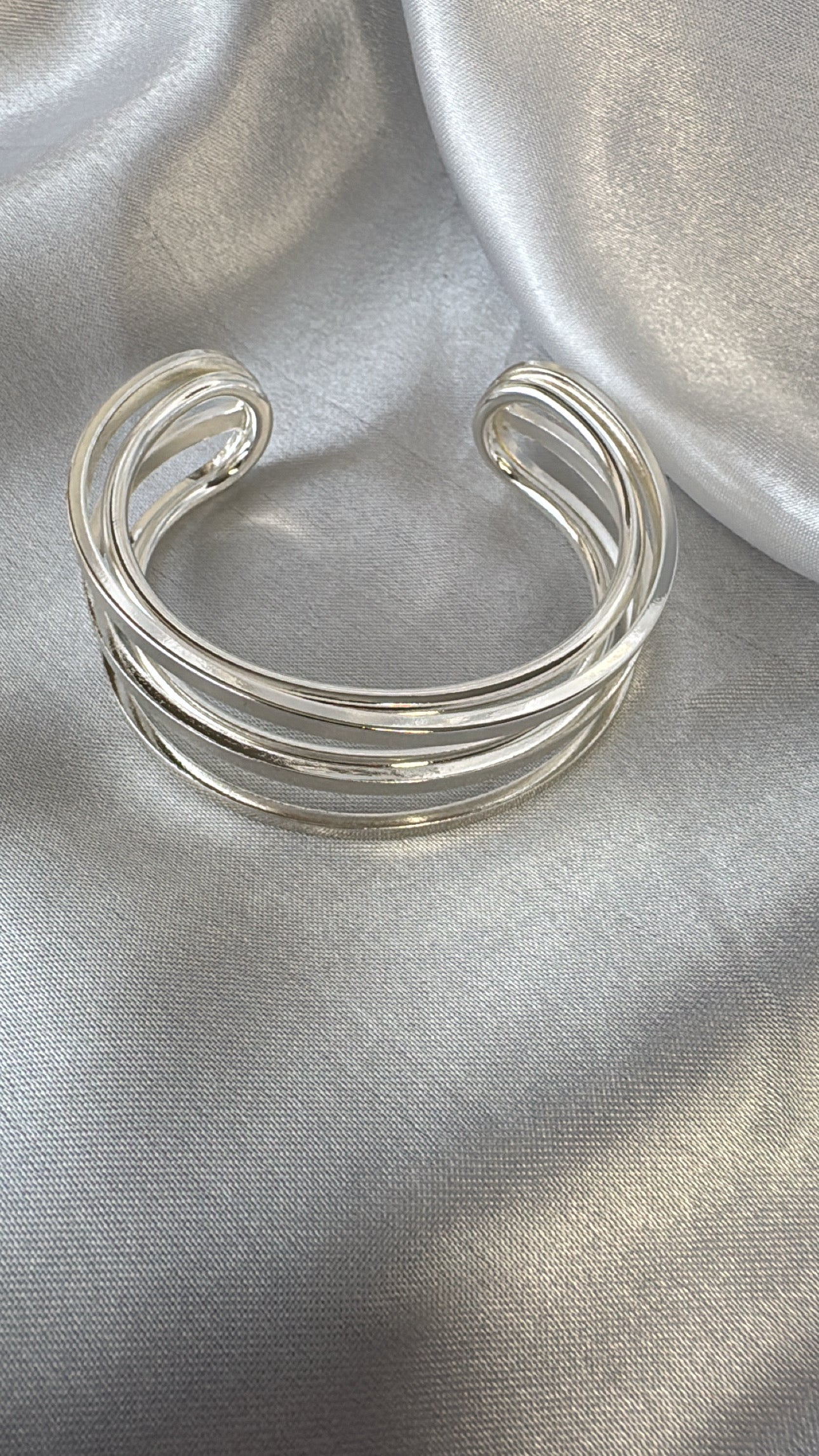 Bracelete múltiplos aros prata