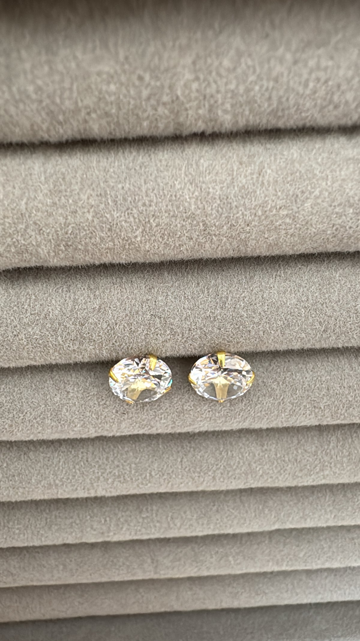 Ponto de luz 8mm Prata 925 Banhada a ouro 18K