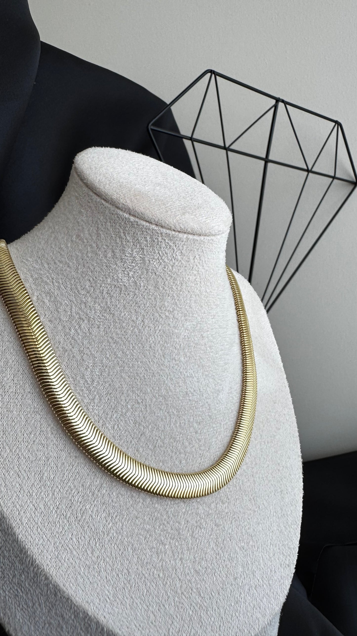 Colar Snake Dourado 8mm