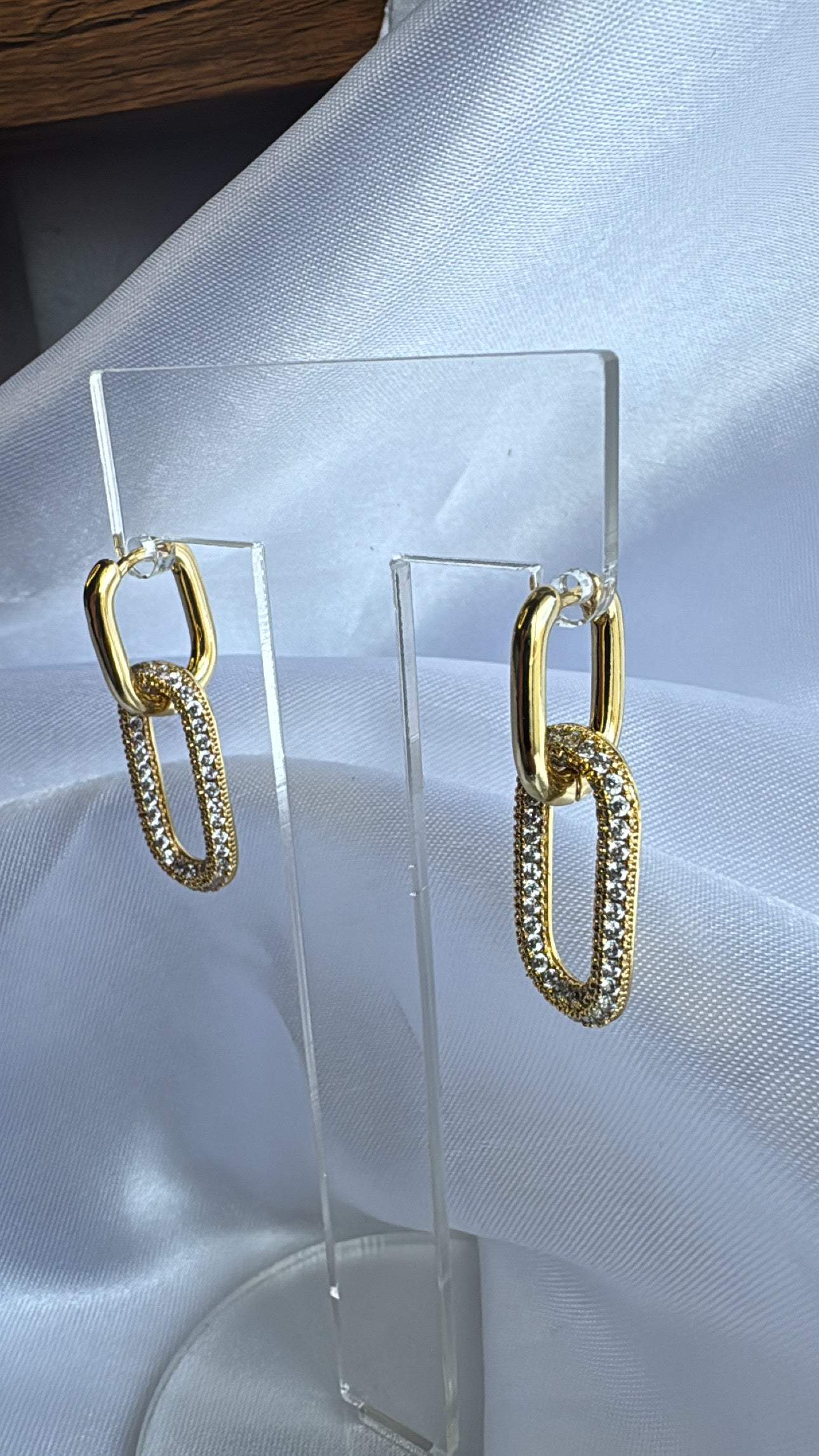 Brinco Argola dupla com Zircônias