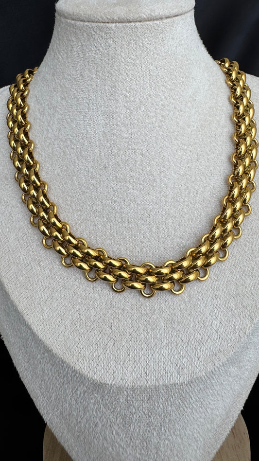 Colar Elos Duplos Aço