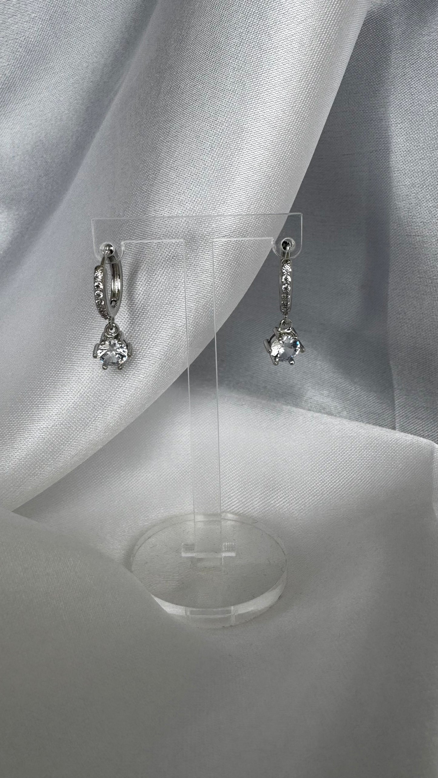 Argola Prata 925 Cravejada