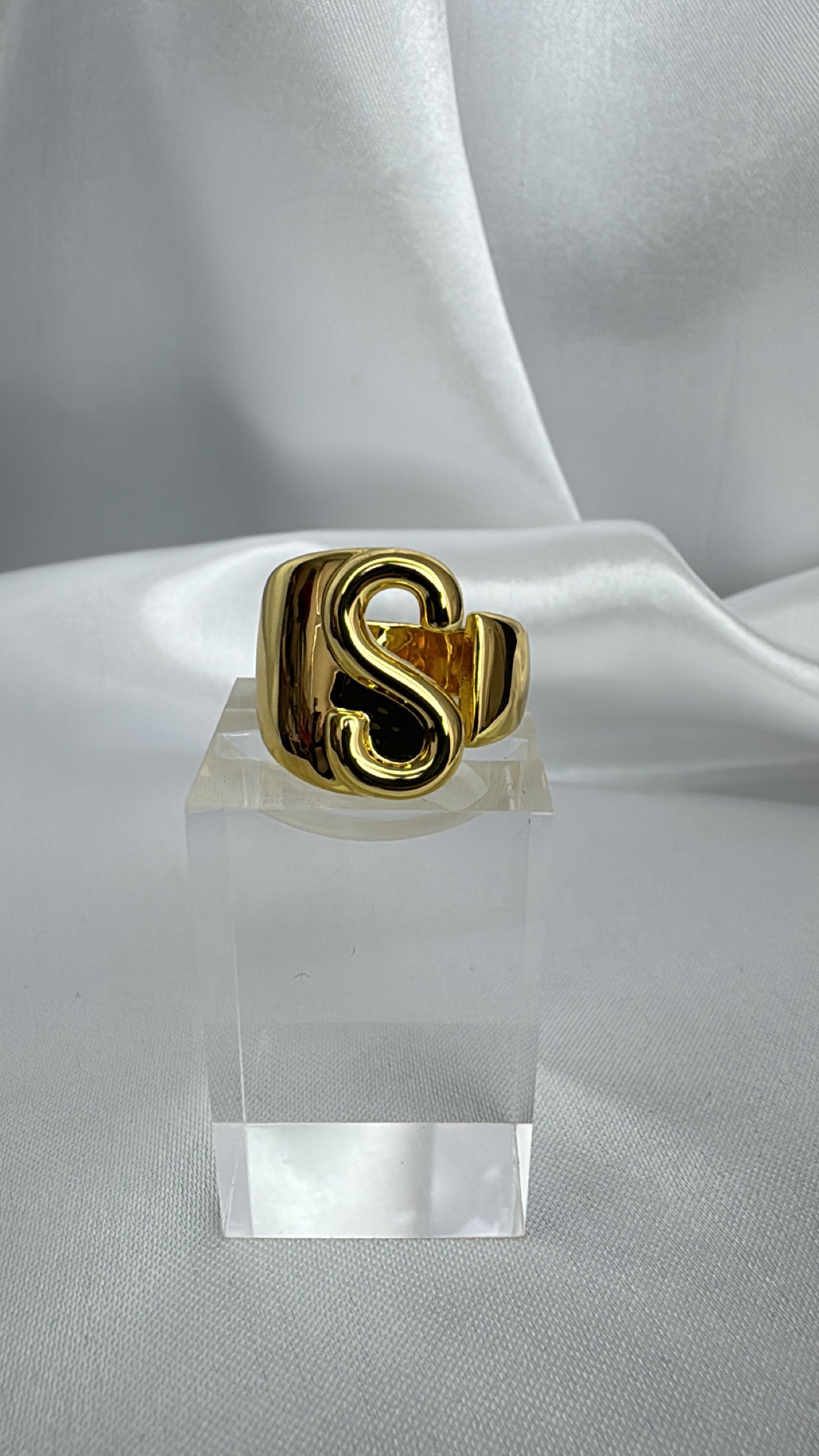 Anel S Regulável Dourado