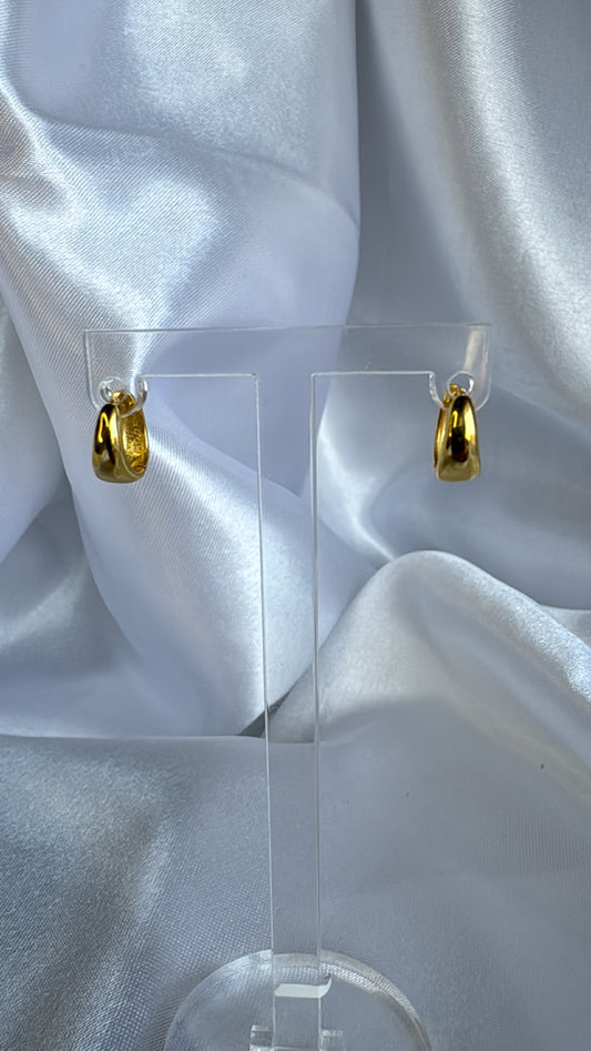 Argola Lisa Pequena Dourada