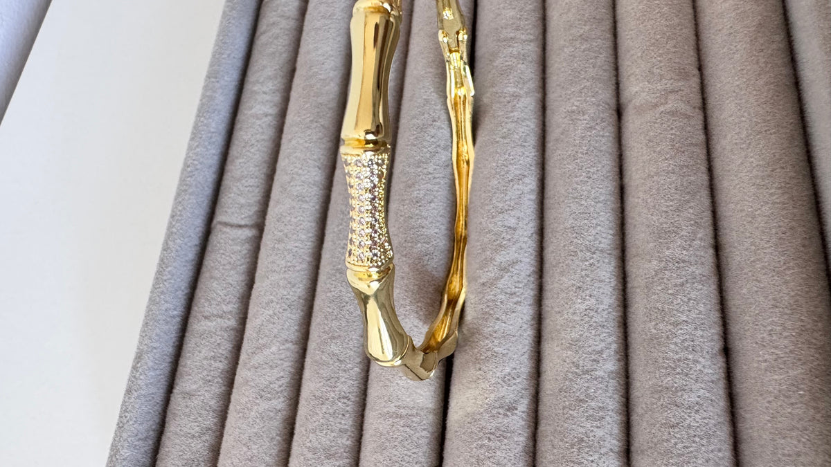Bracelete Bambum Cravejado com Zircônias
