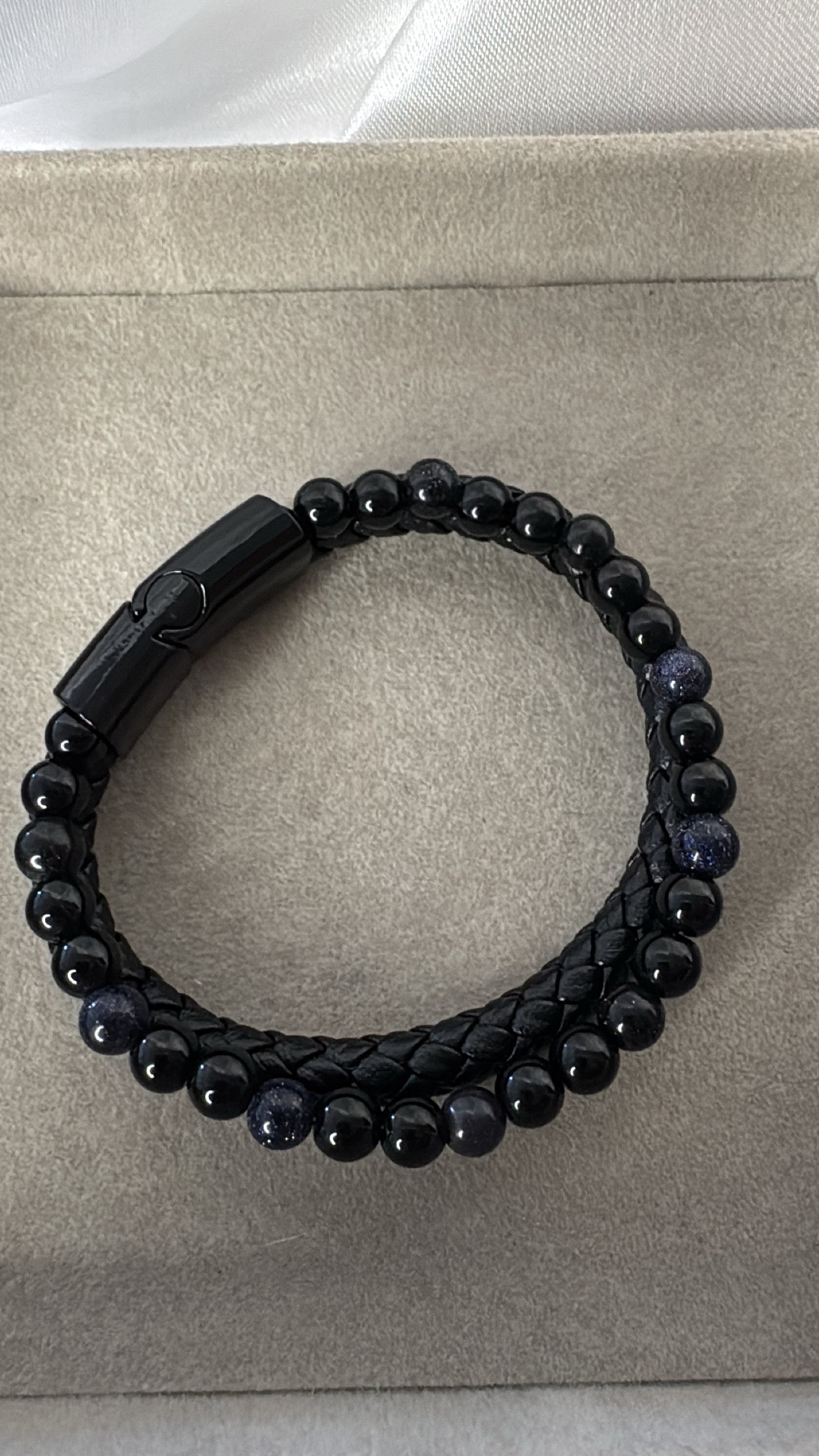Pulseira Masculina com esferas 19 cm