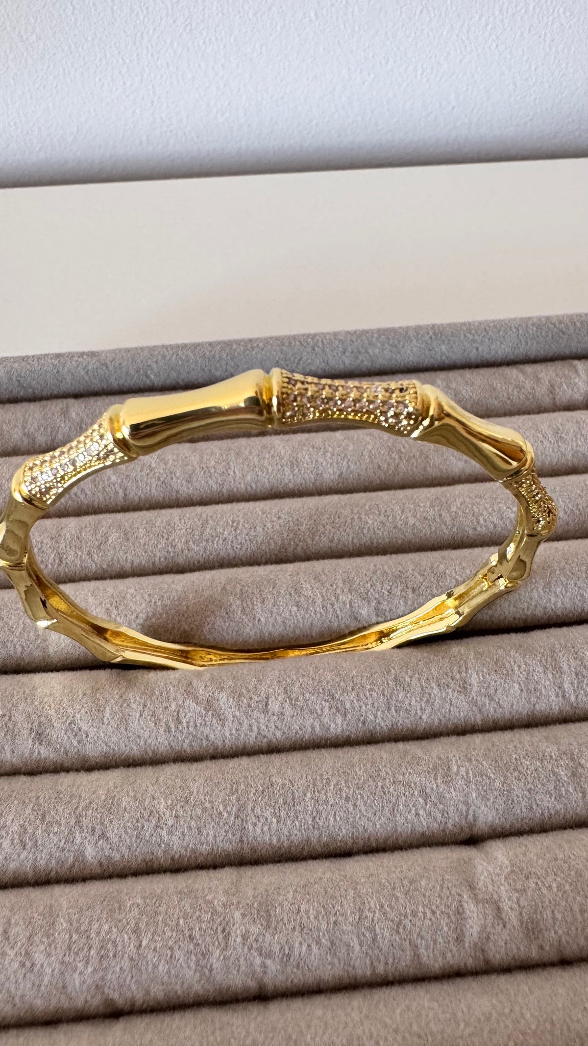 Bracelete Bambum Cravejado com Zircônias