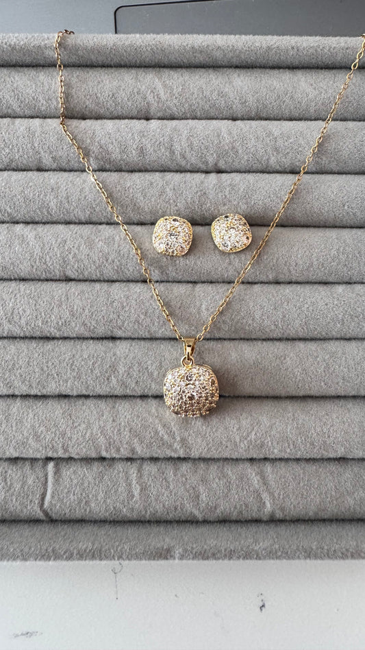 Conjunto Quadrado cravejado