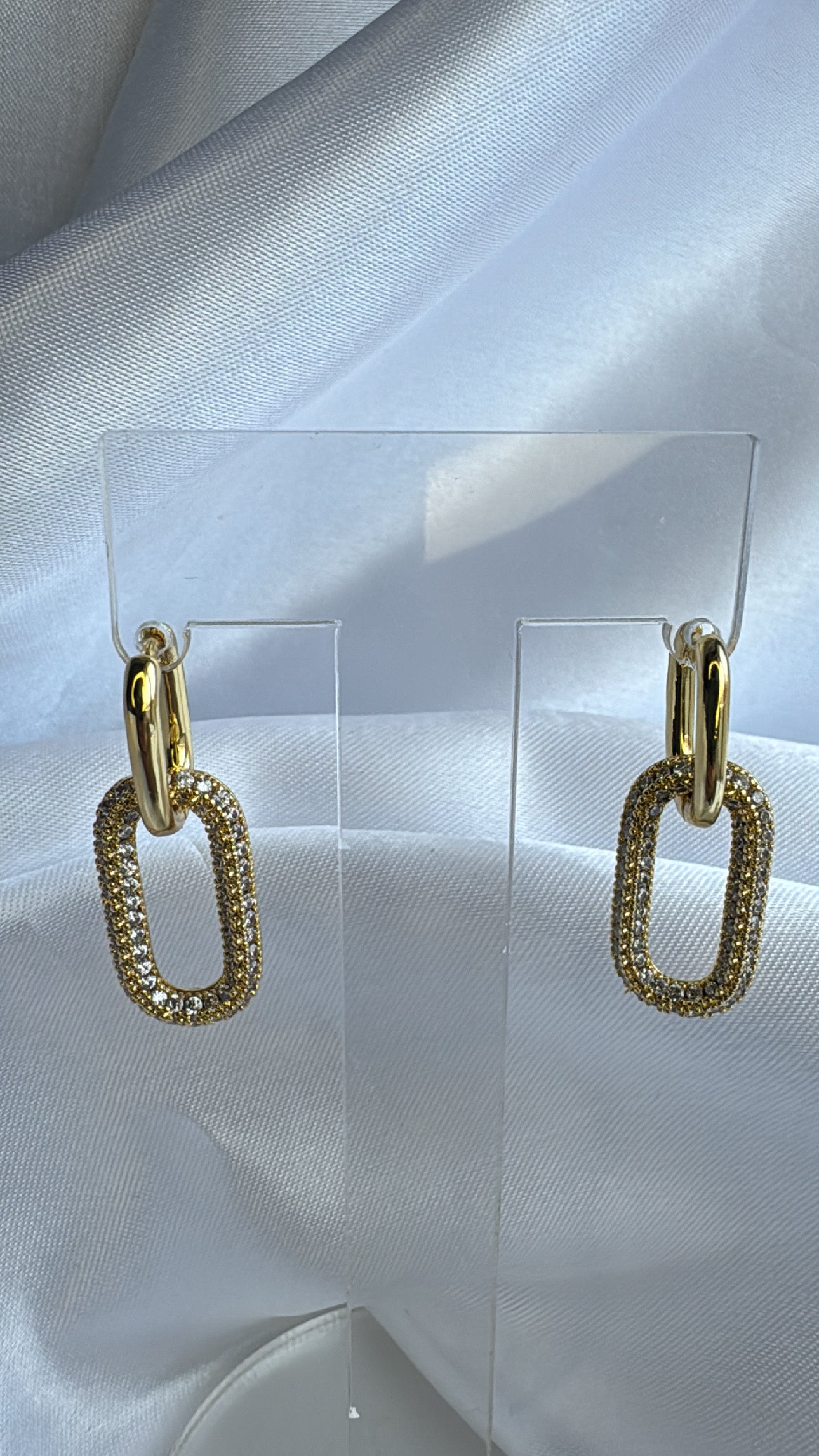 Brinco Argola dupla com Zircônias