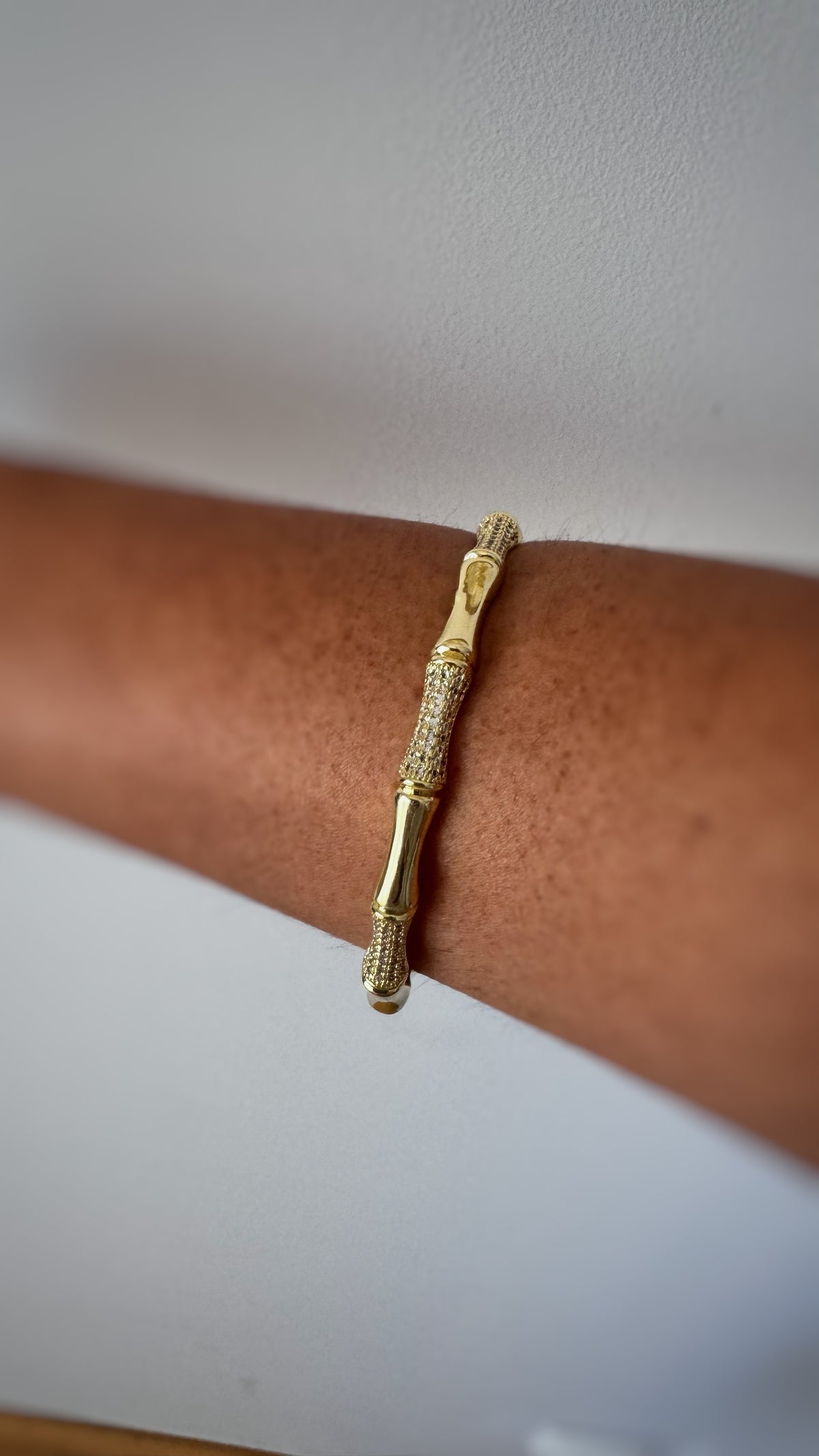 Bracelete Bambum Cravejado com Zircônias