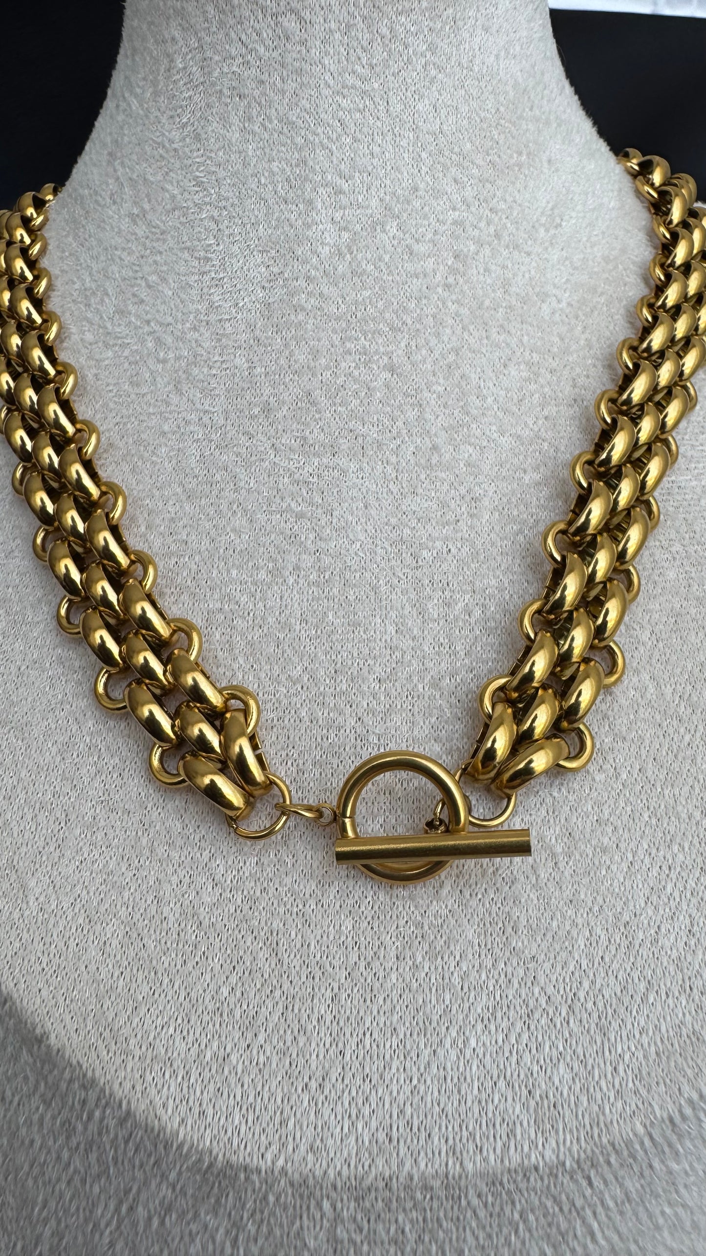 Colar Elos Duplos Aço